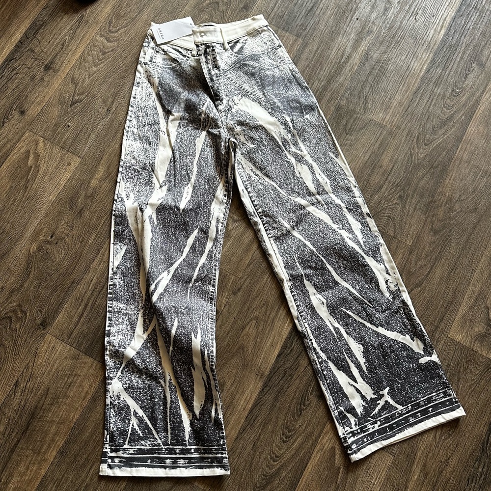 Akira pants, “denim” look. Brand new, wide leg, size Small